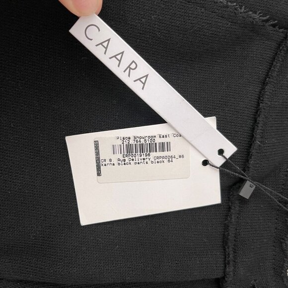 Caara Karna Black Pants High-Waisted Tapered Fit Barrel Size 8/30 CXL Knit - Picture 3 of 9